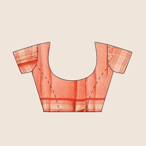 Fancy Silk Kanchi Border Sky Blue And Pink Saree