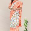 Fancy Silk Kanchi Border Sky Blue and Pink Saree